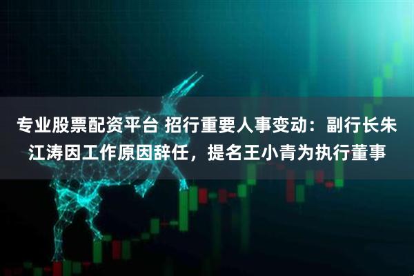 专业股票配资平台 招行重要人事变动：副行长朱江涛因工作原因辞任，提名王小青为执行董事